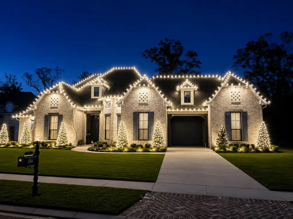 Bright White Christmas Lighting