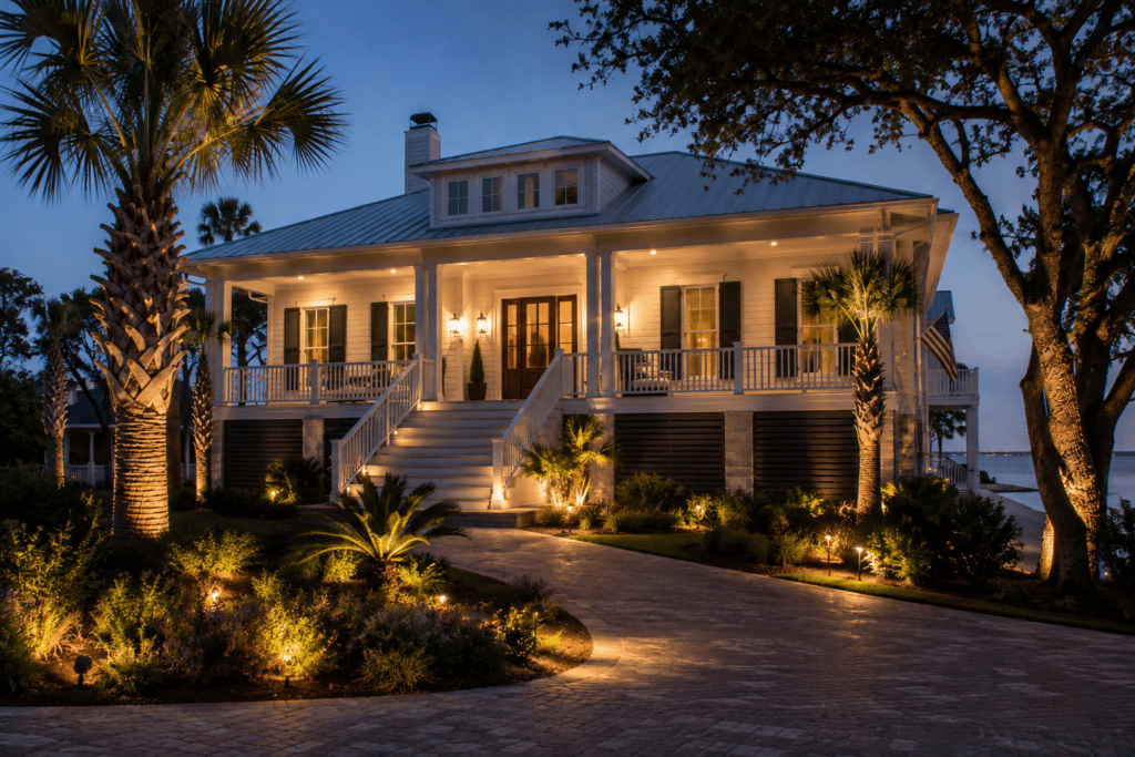 MS gulfcoast home landscape lighting