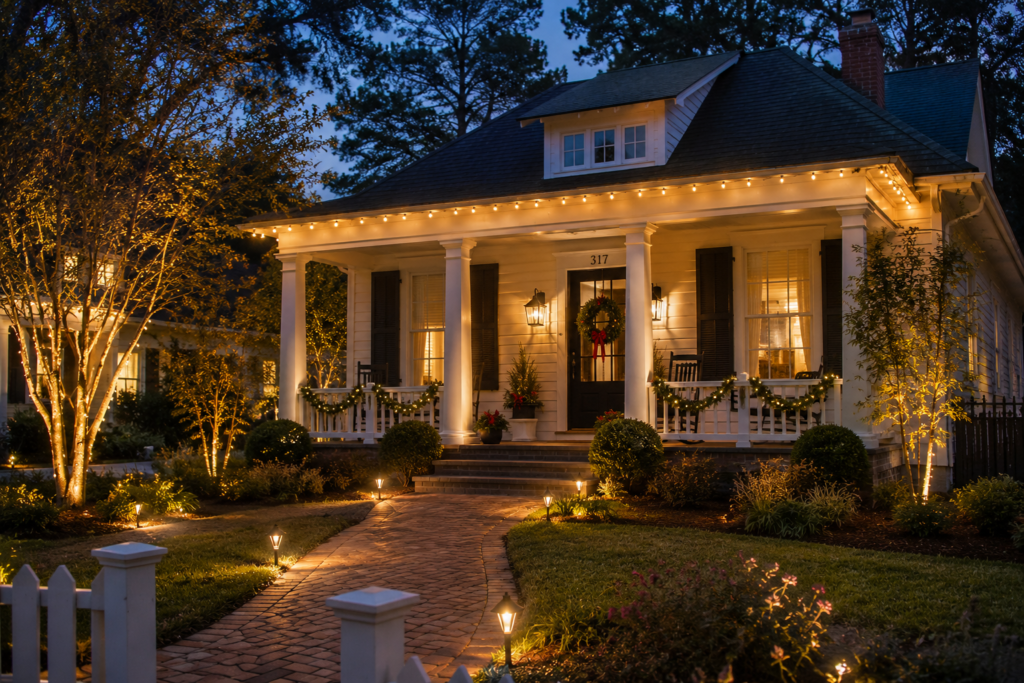 Holiday lighting installation